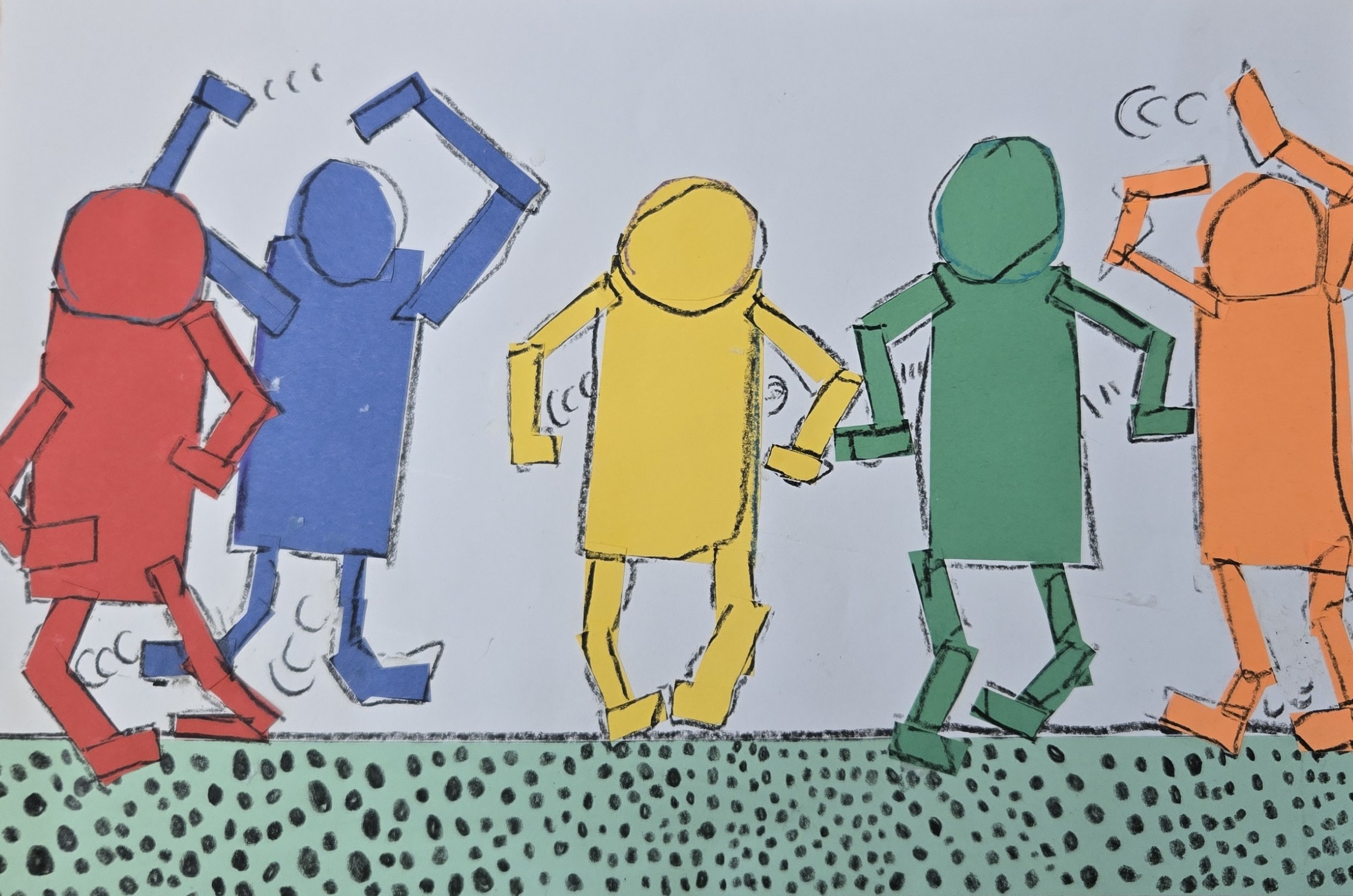 1st Grade Let's Dance Haring Project