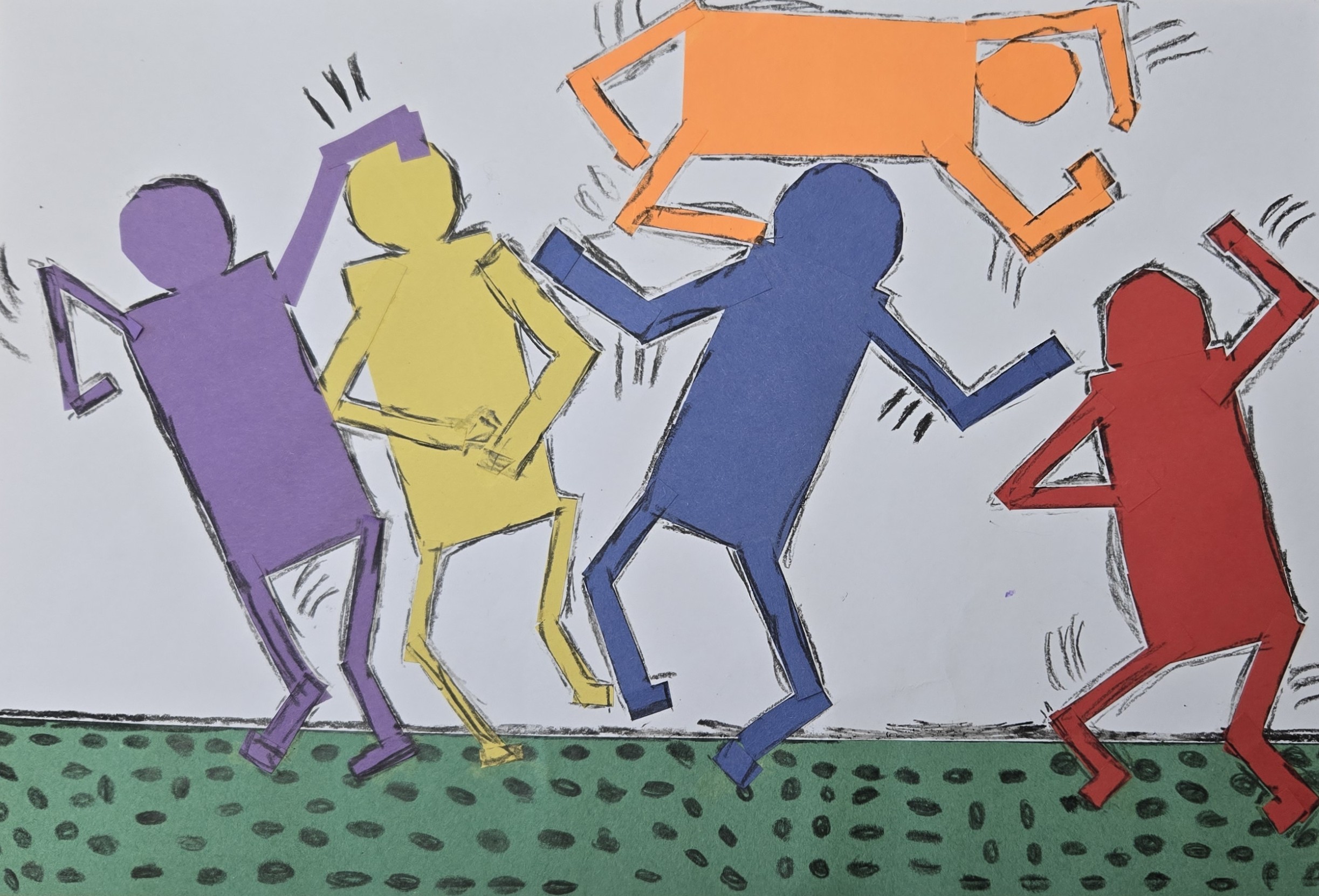 1st Grade Let's Dance Haring Project