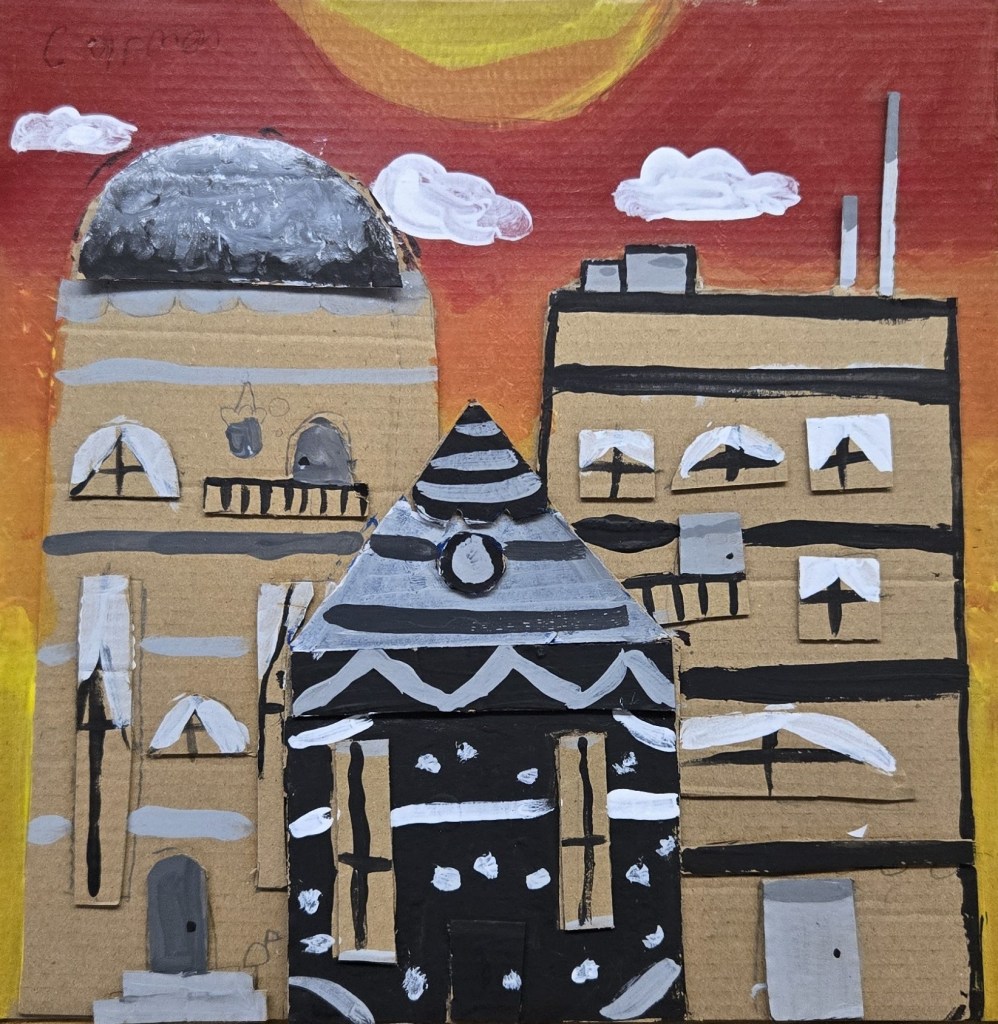 6th Grade Cityscape Relief