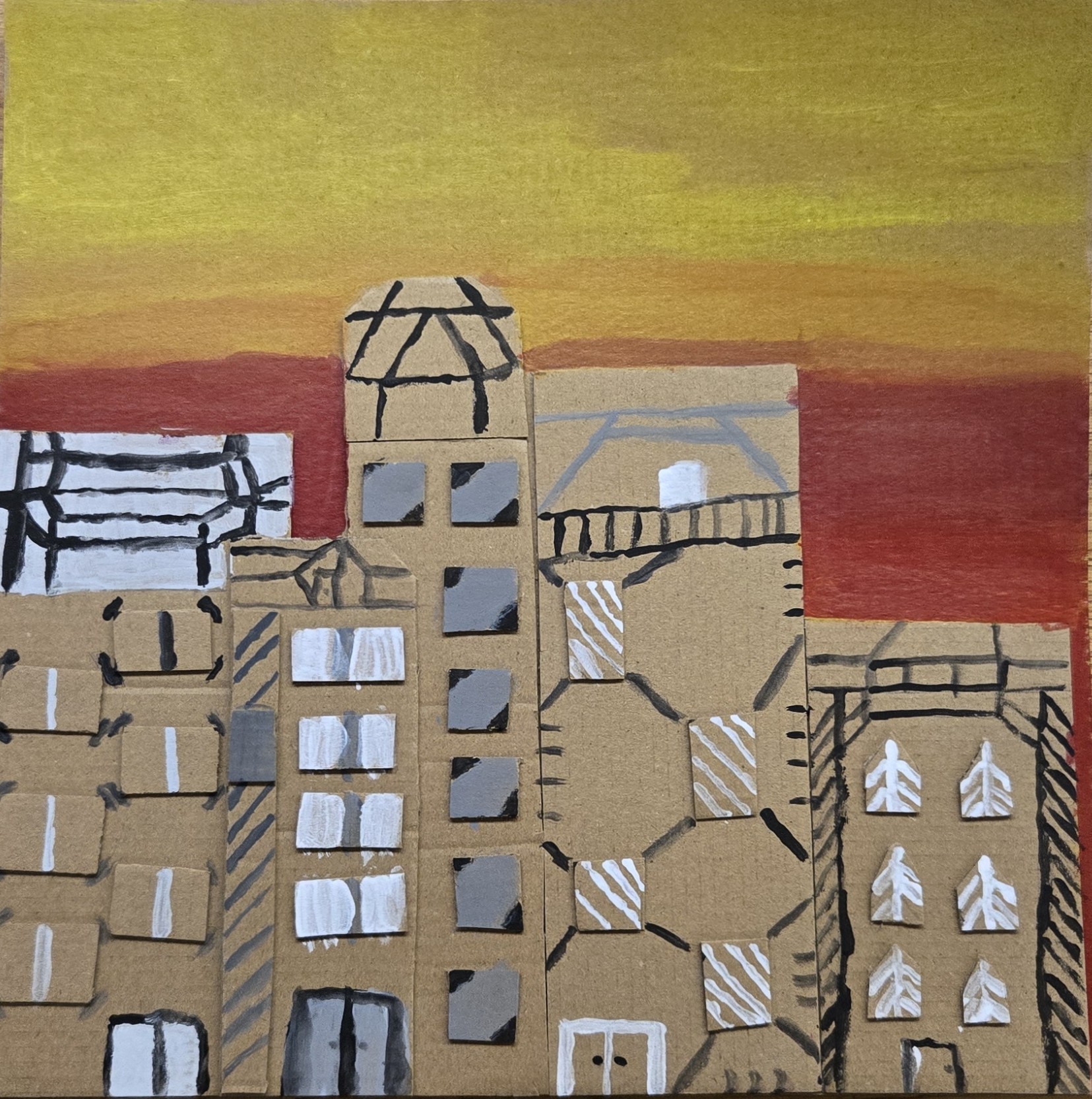 6th Grade Cityscape Relief